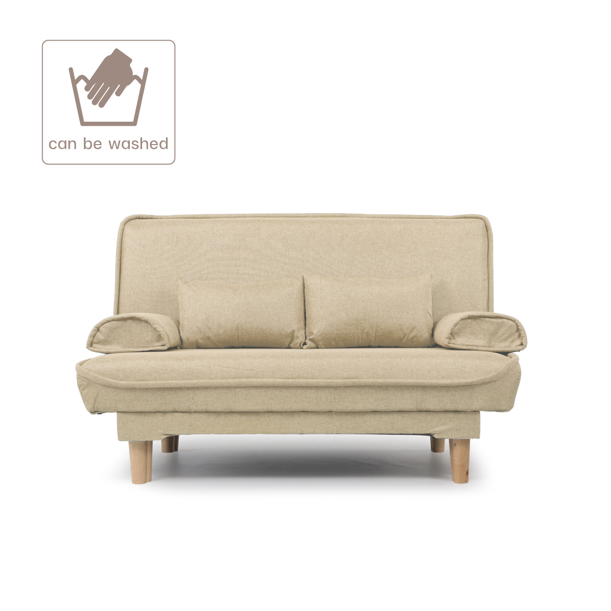 SOFA BED (ขนาด 1.2 เมตร) สีเบจ รุ่นถอดซักได้